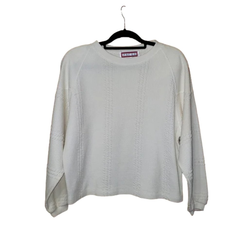 Pacer Pullover Waffle Weave Sweater Large EUC